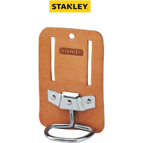 STANLEY 2-93-204 PORTA MARTELLO OSCILLANTE IN CUOIO FODERO CLIP NICHELATA (1/2)