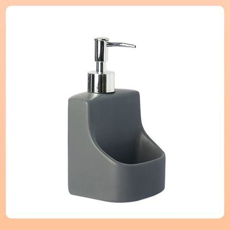 Distributeur Liquide Vaisselle Grise capacité de 380 ML 9.5 x 9.5 x 18 cm (1/3)