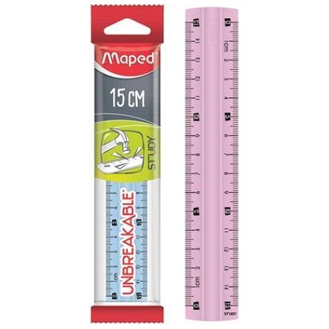 Unzerbrechliches Lineal, 15 cm, Mischung aus 2 Farbkarten