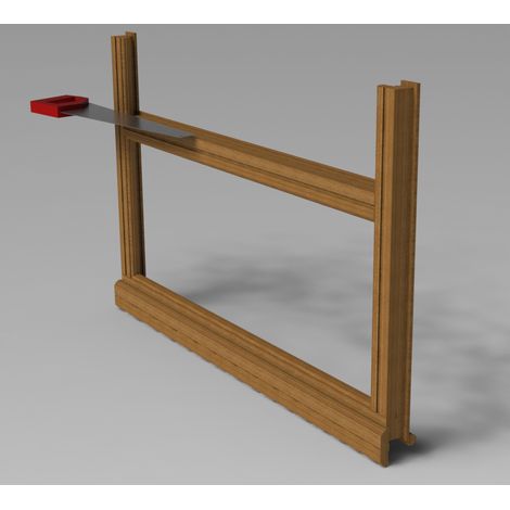 Gd Menuiseries – Imposte réglable en bois exotique 80 cm – Traitement égalisateur IFH – Finition lasure incolore – Pour projets de menuiserie