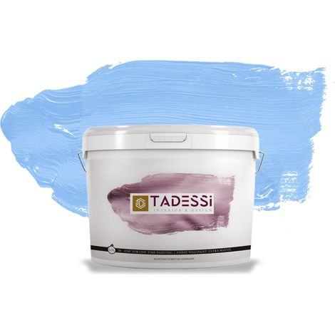 TADESSI Color Vista Wandfarbe Pastellblau - Kornblumenblau - Matte Dispersionsfarbe - Innenfarbe für Wand und Decke