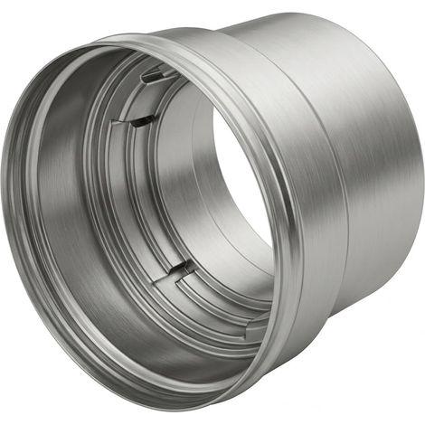 MAKA Raccordo Rigido-Flex per Canna Fumaria in Acciaio Inox, Giunzione da Tubo Rigido a Tubo Flessibile Monoparete AISI 316 Ø 180 mm (1/5)