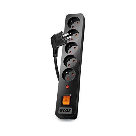ACAR X5/1,5 BLOC MULTIPRISE 5 PRISES AVEC PARASURTENSEUR 1,5 M ACAR X5-CZARNY