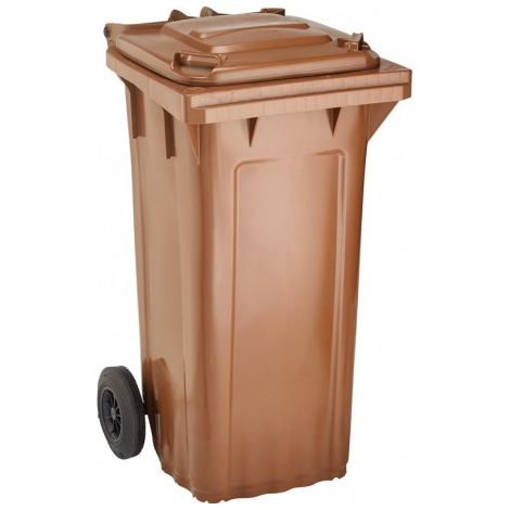 Bac Poubelle WAVE 120-l Plastique marron