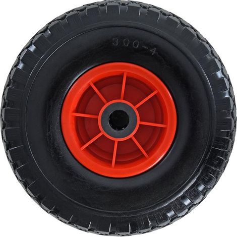 Sackkarrenrad PU 3.00-4 Reifen Ø 260 mm Vollgummi Sackkarre Nadellager