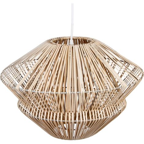 Hängelampe aus Rattan - Durchmesser 48 cm - Farbe: HOLZ Natur - Atmosphera (1/4)