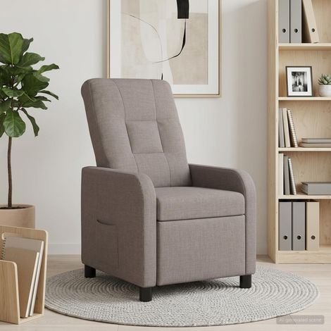 vidaXL Fauteuil inclinable Taupe Tissu (1/5)