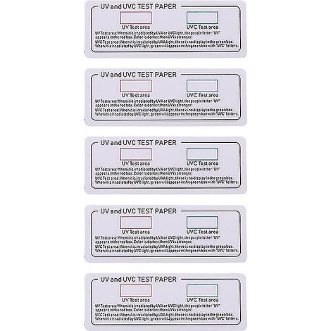 5 feuilles de papier test UV (1/3)