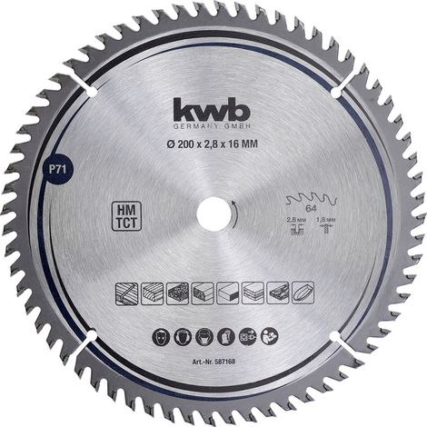 kwb  587168 Hartmetall Kreissägeblatt 200 x 16 mm  1 St.