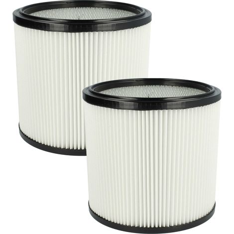 vhbw 2x Faltenfilter Ersatz für Starmix FPP 3200, 413525, 4011240413525 für Staubsauger - Filter, Patronenfilter, Polyester, schwarz weiß (1/4)
