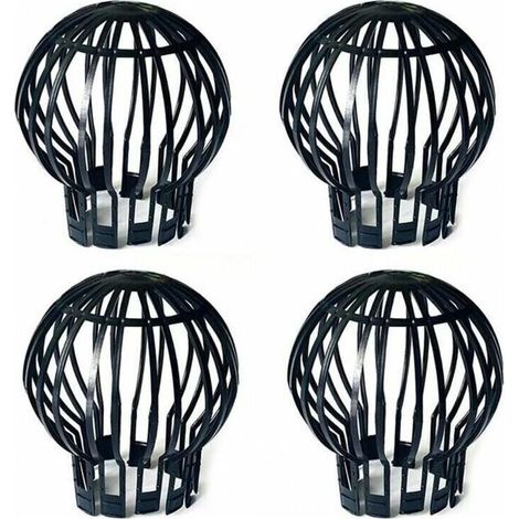 Lot de 4 protège-gouttières en plastique – Maintient les tuyaux de descente de gouttière à l'écart des blocages causés par les feuilles, la mousse, la boue, la boue, les balles et autres débris – Flex (1/4)