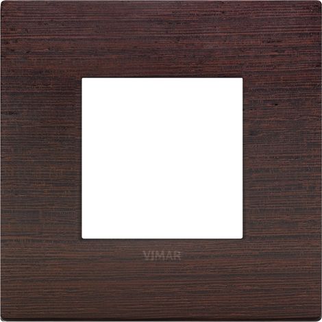 Placca Classic 2M wengè scatola rotonda Vimar Arkè 19642.41