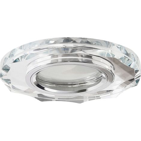 Spot encastré rond chromé bordure verre MR16 50W Candellux (1/4)