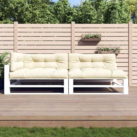 Lot de 5 Coussins de palette,Coussins Siège Dossier de Chaise crème tissu -AD84003 (1/5)