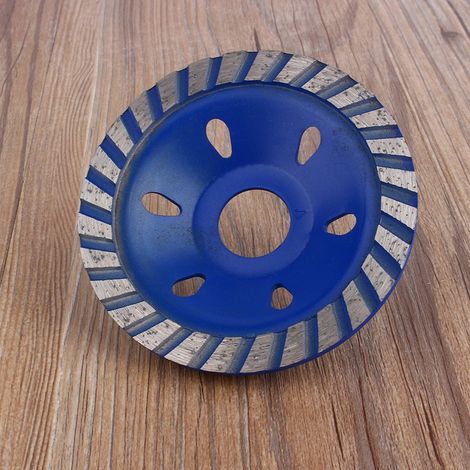 Meule diamantée pour béton, pierre et maçonnerie, 4 pouces, bleue (1/4)