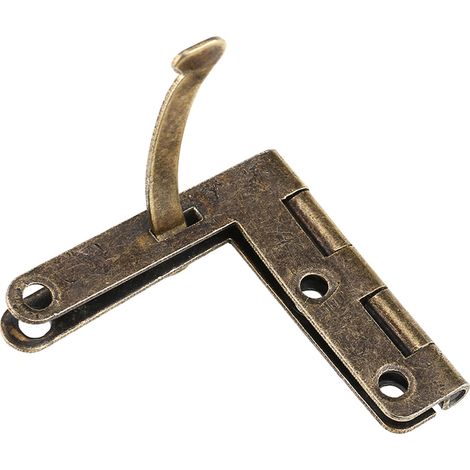 20 Stück 90°-Winkel-Stützfederscharniere für kleine Schmuckkästchen, Weinkästchen, Uhrenboxen mit Holzdeckel (Bronze) (1/5)