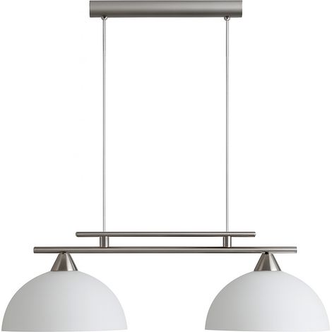 Lampadario a sospensione da soffitto per salone, cucina a 2 coppe in vetro