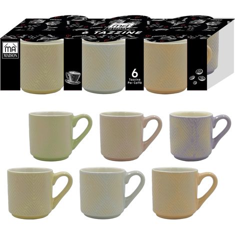 MA MAISON SET 6 DA TAZZINE CAFFÈ FANTASIA A RIGHINE MULTICOLOR (1/4)