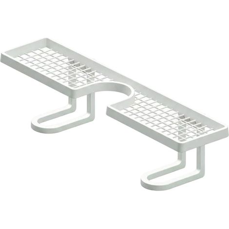 Generisch Lavabo pour salle de bain au-dessus du robinet sans perçage, organisateur rapide, peu encombrant, étagère antidérapante, support simple et pratique pour lavabo (blanc, taille unique) (1/4)