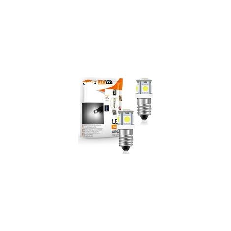2 x AMPOULES E10 - 5 LED SMD (5050) - BLANC - BA9S - 6,3V - XENLED (1/5)