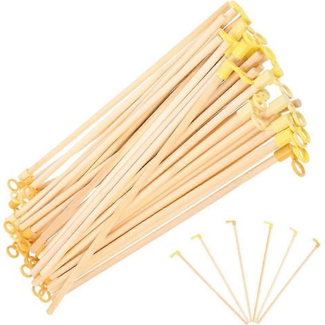 Lot de 50 bâtons de lanterne portatifs en bois avec longs manches, accessoires de bricolage (1/5)