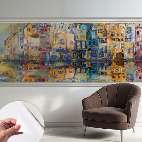 Selbstklebend Tapete - abwaschbar - Raumgestaltung Schlafzimmer Wohnzimmer Tapete Magische Stadt 250x104 cm (1/5)