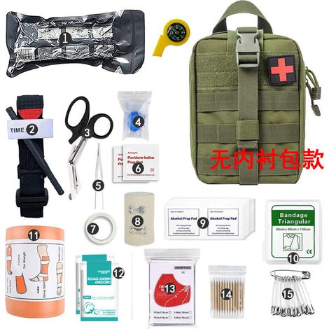 Kit De Survie En Plein Air - 25 Pièces - Outils Multifonctionnels Pour Camping Randonnée Et Urgences - Sac Tactique Résistant (1/2)
