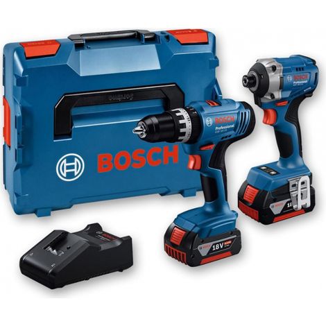 Pack 2 outils 18V GSB 18V-25 + GDR 18V-215 (2 x 4,0 Ah) - BOSCH Professional - 0615A5008D (1/3)