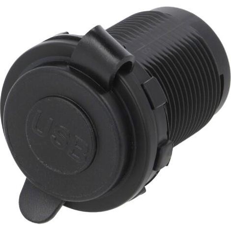 Alimentation automobile- USB A femelle x2- Tens.alim- 12-24VDC - Noir