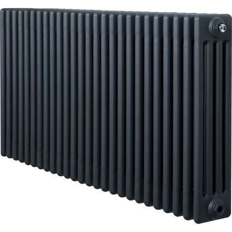 Traditional 4 Column Radiator - 600 x 1190mm - Anthracite Grey