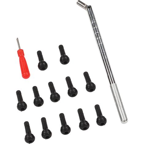 Kit de 14 outils d'installation de valves de pneus à tête unique pour camping-cars, vélos, voitures électriques et SUV (1/5)