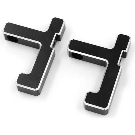 Crochets de remplacement pour sac d'épicerie de coffre en aluminium, pour Ford Bronco 2021 – 2023, 2 portes, 4 portes, organisateur intérieur noir (2 pièces en forme de T) (1/5)