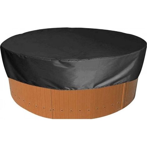Couverture de Piscine Ronde Piscine Bâche Solaire pour Piscine,Spa Extérieure Baignoire Anti-UV Couverture De Protection Étanche, 420D pour Extérieur Spa Baignoire (Ø 200 H 30 cm) (1/5)