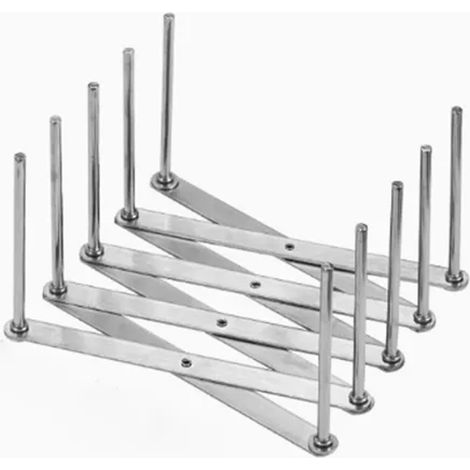 ZHIJIA PREMIUM Support barbecue inox réglable et rétractable porte couvercle étagère de cuisson rôtis (1/5)
