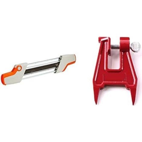 Porte-lime 2 en 1 pour chaîne de tronçonneuse 3/8" P Ø 4,0 mm – Affûtage rapide et précis – Compatible avec tronçonneuses de toutes tailles-Karteo (1/4)