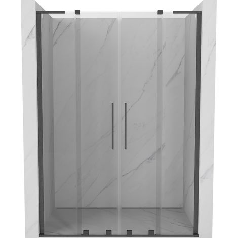 Mexen Velar L Duo portes de douche coulissantes 150 cm, transparent, gris canon brossé - 871-150-003-02-66 (1/5)