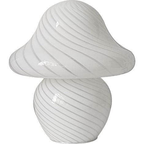 Lampada da tavolo in pietra e vetro fumé marrone - bianco tricolore twill dimmerabile