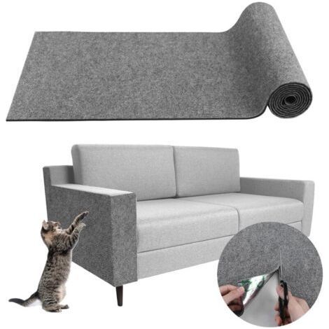 Cat Sofa Scratching Post, Cat Sofa Protection Mat, Scratching Post for, Easy to Cut, Furniture, Walls, Sisal and Carpet, DIY Sofa Claw Protector 100X30cm Light Gray (1/5)