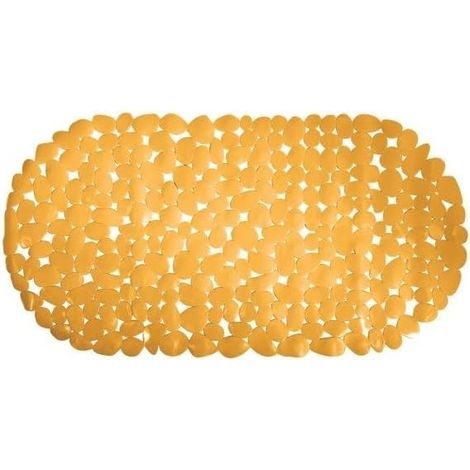 Tapis Fond de Baignoire PVC Galets - 100% PVC sans Phtalates - 68 x 35 cm - Safran - Surface Antidérapante pour Sécurité et Confort - Facile d'entretien (1/5)