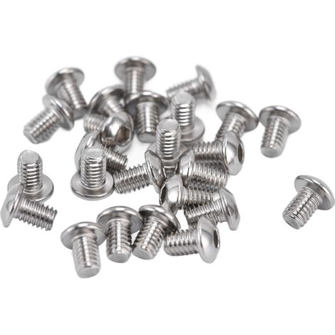 Vis à tête bouton M4 en acier galvanisé pour machines de précision - Lot de 100 vis (1/5)