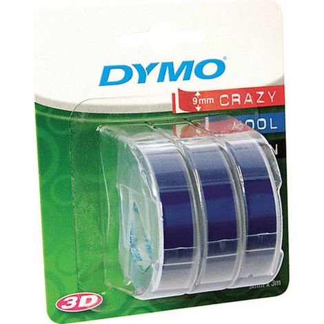 Dymo Ruban pour imprimante etiquettes S0847740, 9mm, 3m, noir, printing/blue3D, 1 bli (1/2)