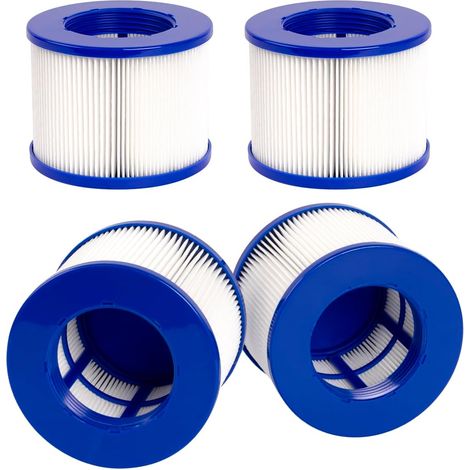 4 pièces de Remplacement de Filtre de Type VI Compatible avec GYMAX Le Spa, pour la Plupart des spas, Filtre de Piscine Gonflable (1/5)