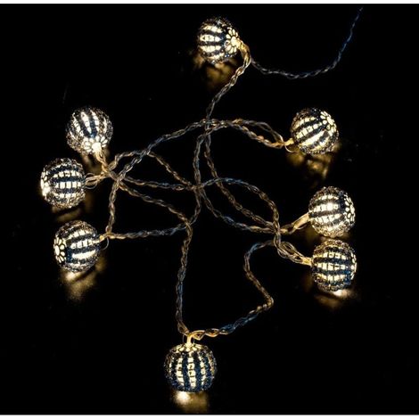 Ghirlanda Led 8 Sfere Argento