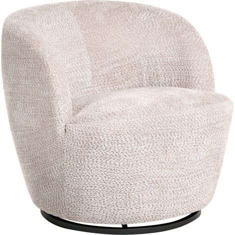 Swivel Armchair KUOLPA Chenille Beige