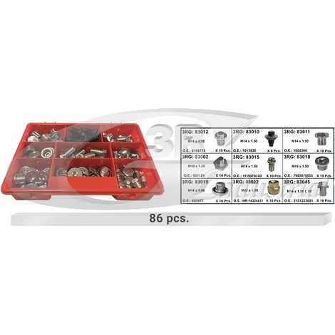 3RG 96009 CAJA TAPONES CÃƒÂRTER (86 PCS)