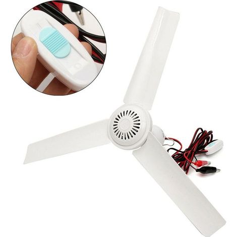 VURAHOME – Bürstenloser 3-Blatt-Deckenventilator mit batteriebetriebenem Motorwandler, Weiß (1/5)