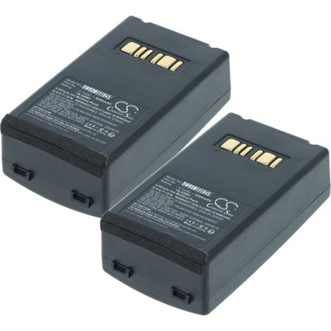 vhbw 2x Akku kompatibel mit Datalogic Falcon X3, Falcon X4, Falcon X3 Plus Barcodescanner POS (5200 mAh, 3,7 V, Li-Ion)