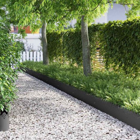 Rasenkanten 30 pcs Schwarz 103 x 0,05 x 22 cm Stahl