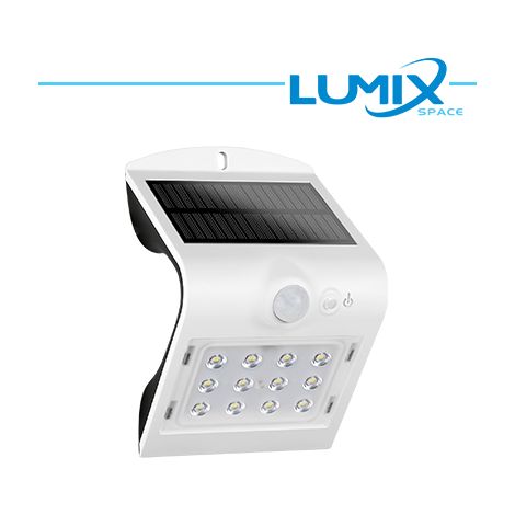 Lampada da parete LED solare senza fili con Sensori 220lm BIANCO