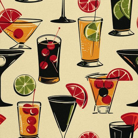 Outdoor-Dekostoffe Oxford - Motiv Cocktail DX8318 (1/5)